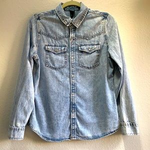 Denim button down shirt